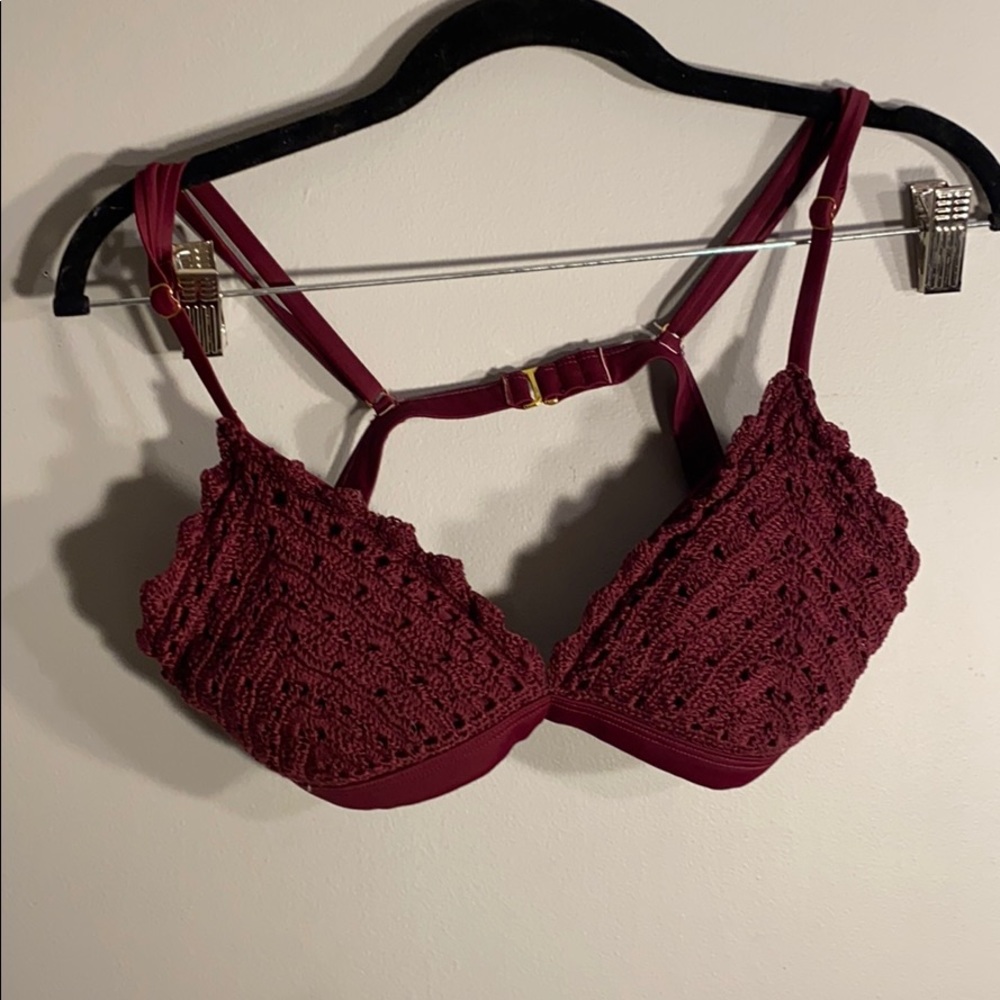 Maroon Bikini Top